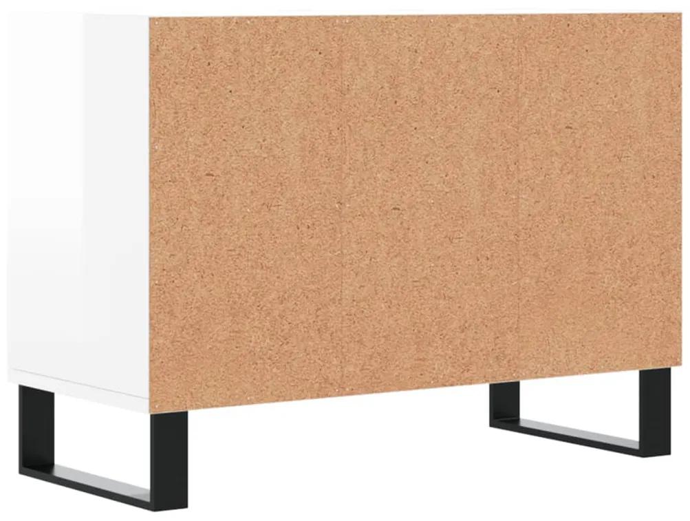 Móvel de TV 69,5x30x50 cm derivados de madeira branco brilhante
