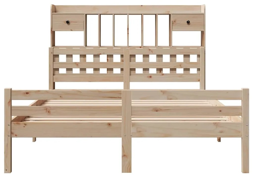Cama com estante sem colchão 160x200 cm pinho maciço