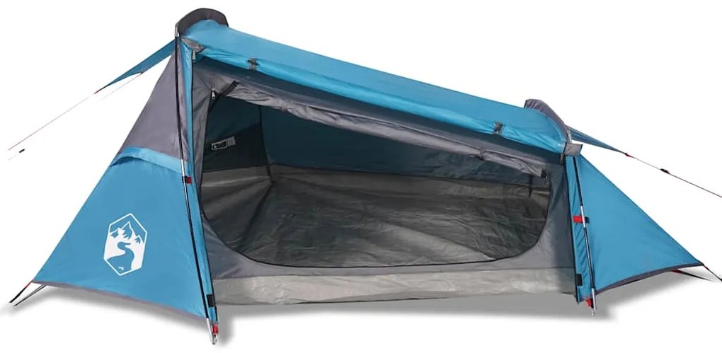 Tenda de campismo túnel para 2 pessoas impermeável azul