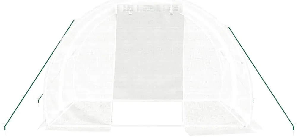 Estufa com estrutura de aço 6 m² 3x2x2 m branco