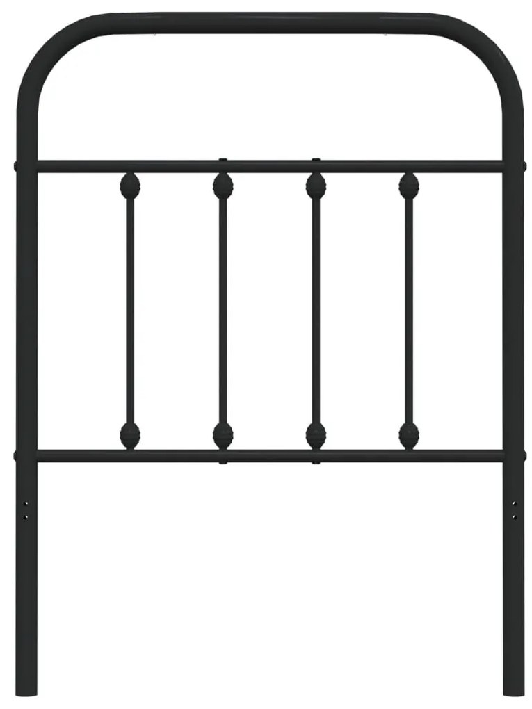 Cabeceira de cama 75 cm metal preto