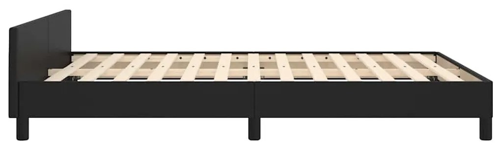 Estrutura cama c/ cabeceira sem colchão 140x190 cm preto