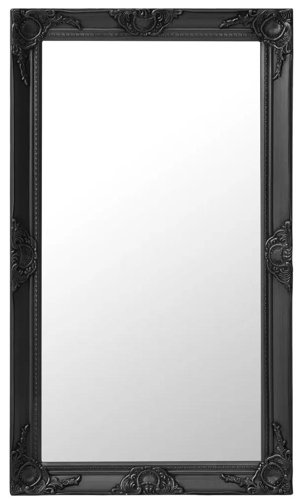 Espelho de parede estilo barroco 60x100 cm preto