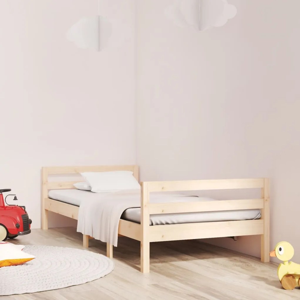 Cama sem colchão 75x190 cm madeira de pinho maciça