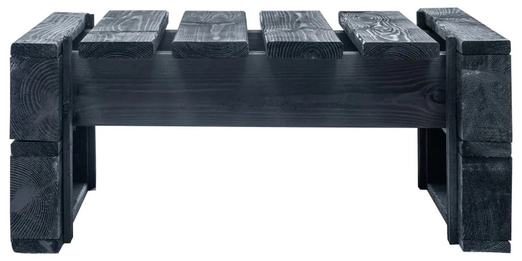 Otomana de paletes para jardim madeira preto