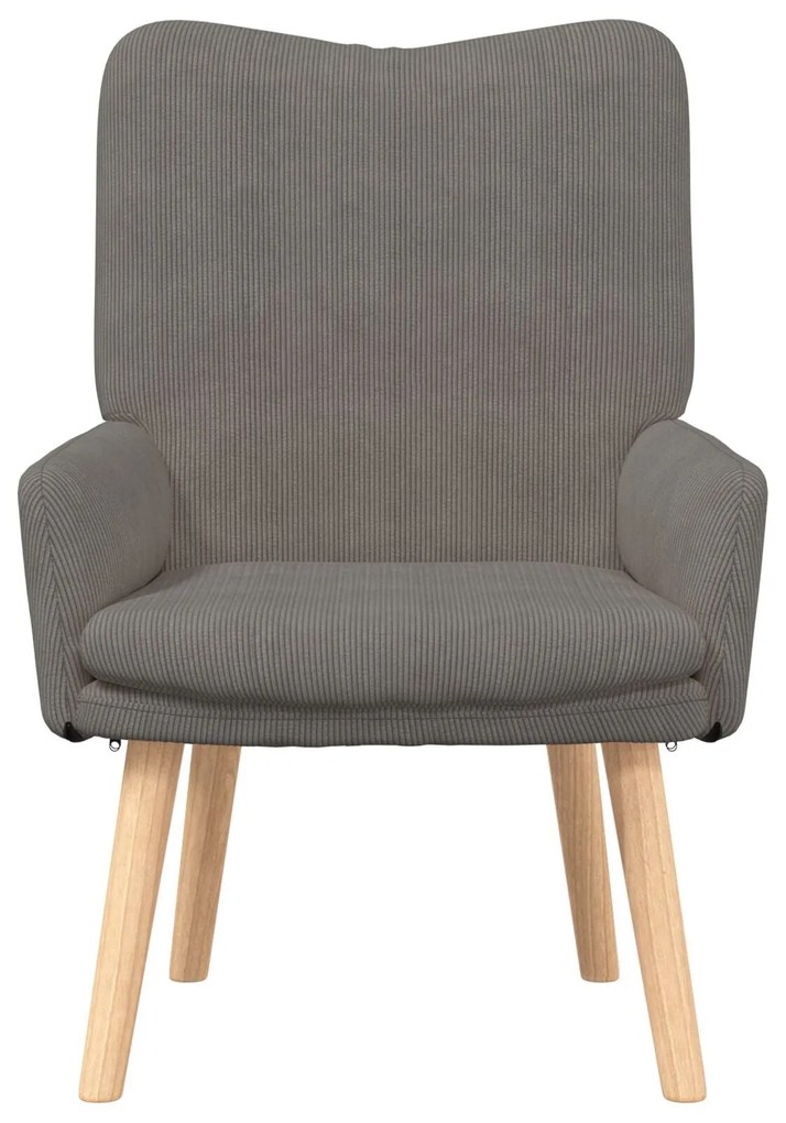 Cadeira Relaxante vidaXL Cinza Claro em Veludo