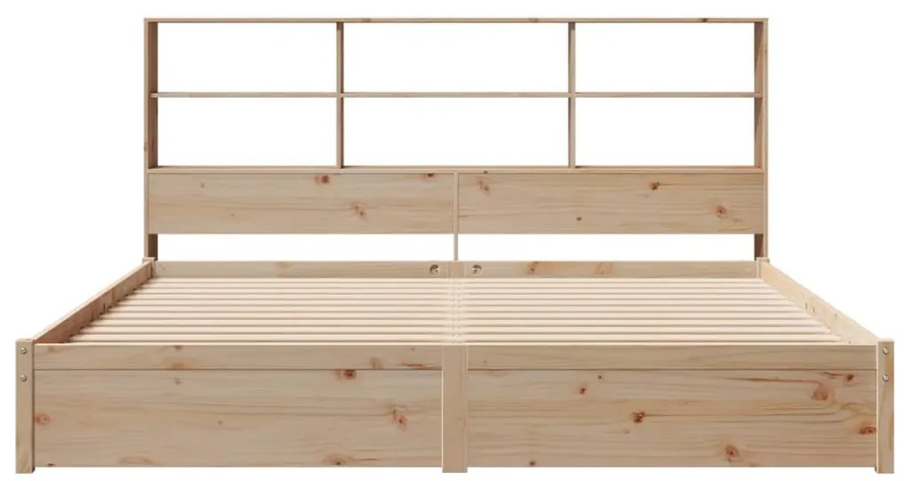 Cama com estante sem colchão 180x200 cm pinho maciço