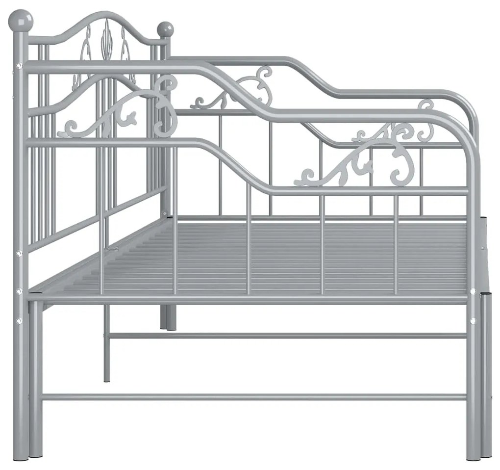 Estrutura sofá-cama de puxar 90x200 cm metal cinzento