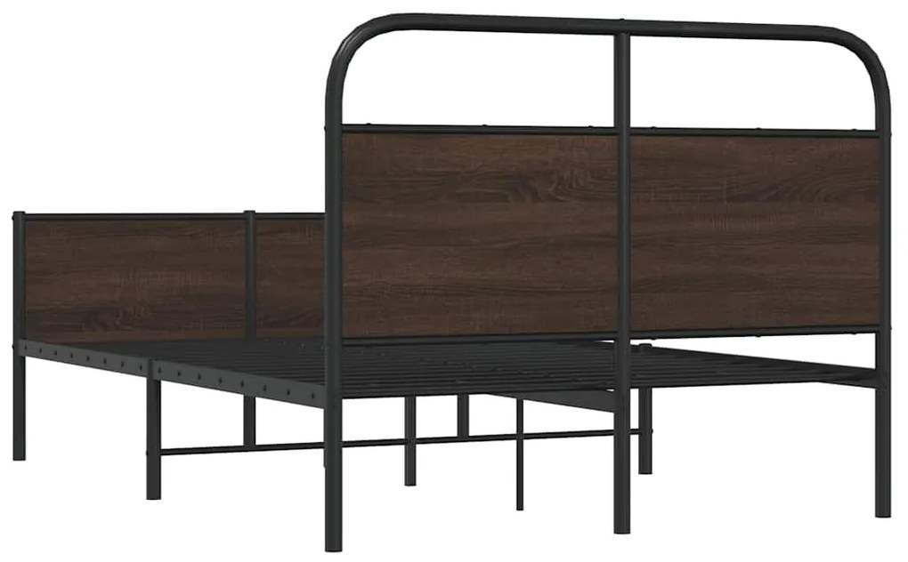 Estrutura cama s/ colchão derivados madeira carvalho castanho