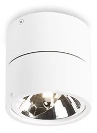 Conjunto de 2 focos modernos brancos redondos ajustáveis - Go Nine