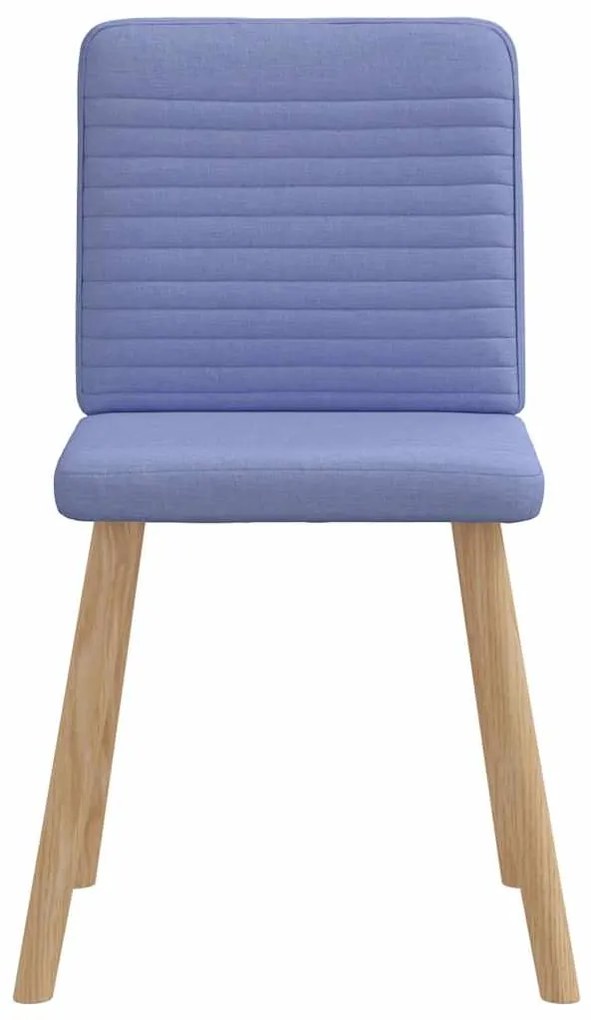 Cadeiras de jantar 6 pcs Jeans Tecido Azul