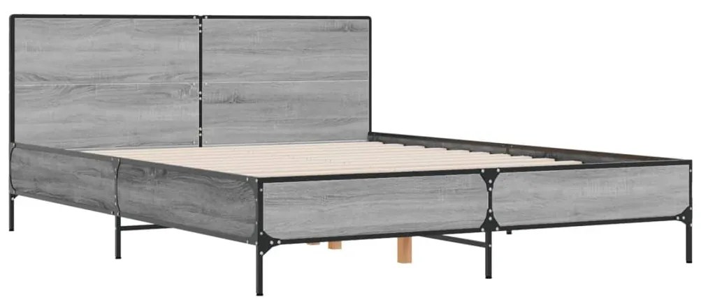 Estrutura de cama 160x200 cm derivados de madeira/metal