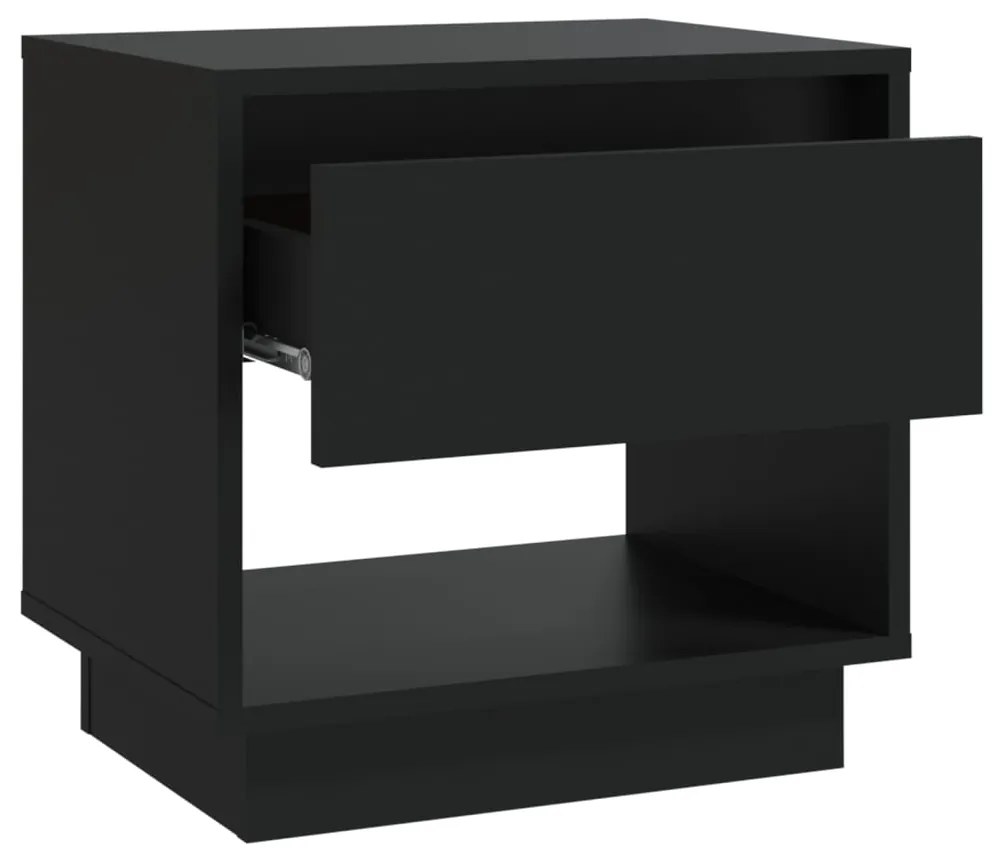 Mesa de cabeceira 45x34x44 cm contraplacado preto