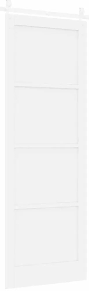 Porta Deslizante vidaXL com Conjunto de Ferragens Branco 83x232 cm Mad
