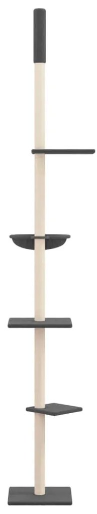 Árvore gatos altura ajust. chão-teto 263,5-289,5cm cinza-escuro