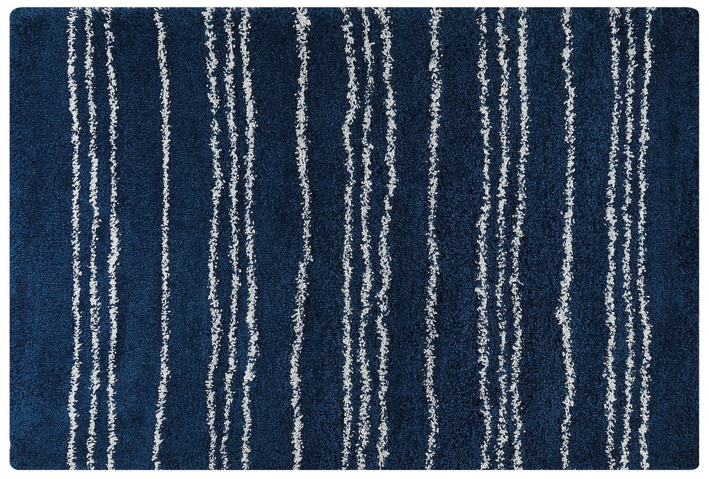 Tapete azul e branco 200 x 300 cm TASHIR Beliani