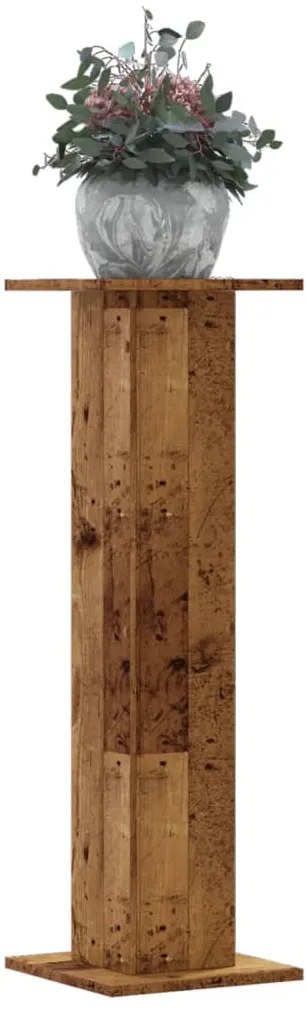 vidaXL Suportes p/ plantas 2 pcs 30x30x95 cm derivados de madeira
