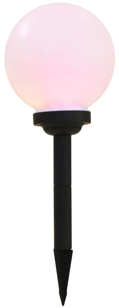 Candeeiro solar de exterior LED 3 pcs esférico 20 cm RGB