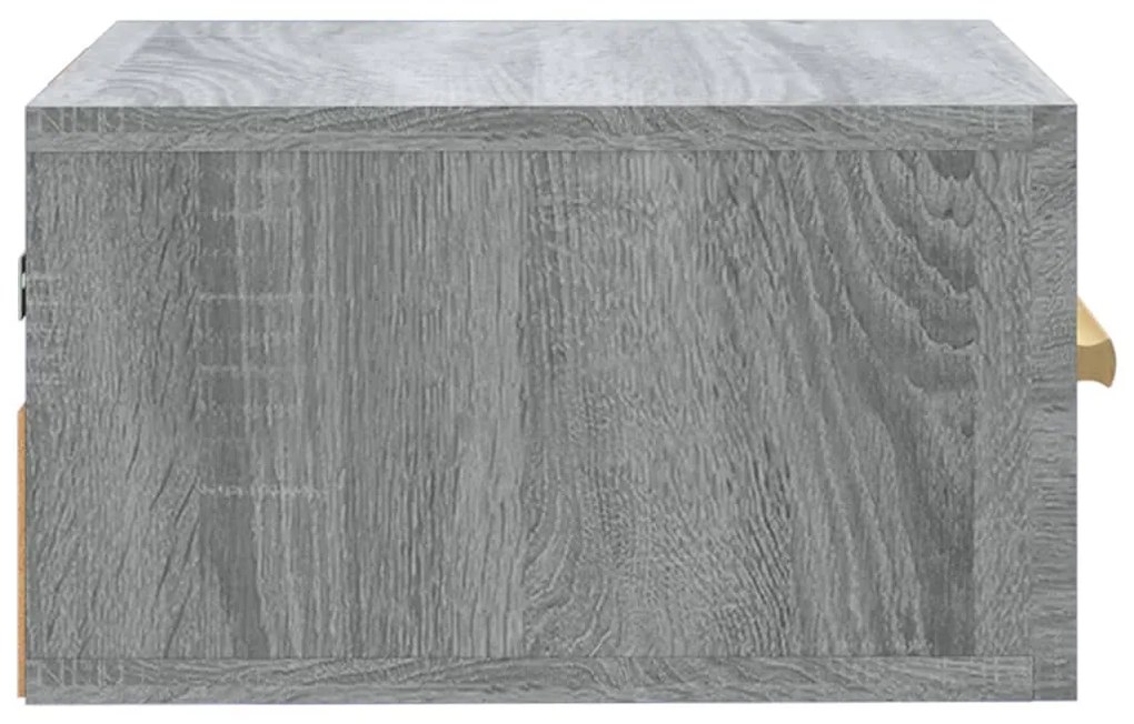 Mesa de cabeceira montagem na parede cinzento sonoma 35x35x20cm