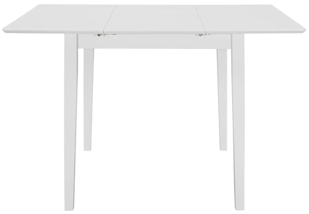 Mesa de jantar extensível (80-120)x80x74 cm MDF branco