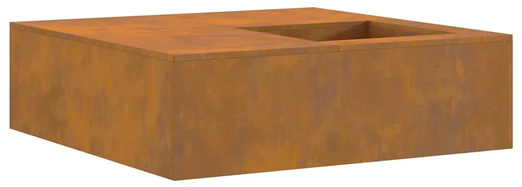 Fogo com Armazenamento de Torres 100x100x30 cm Aço Envelhecido