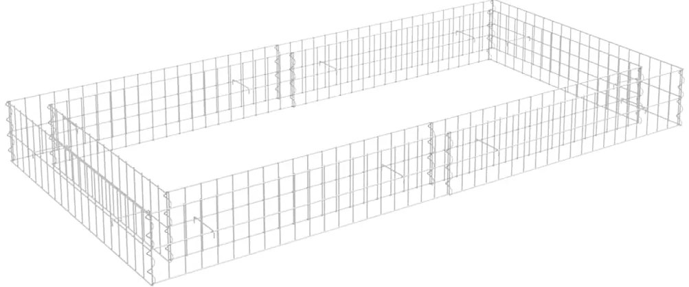 vidaXL Canteiro elevado/cesto gabião 200x100x20 cm aço galvanizado