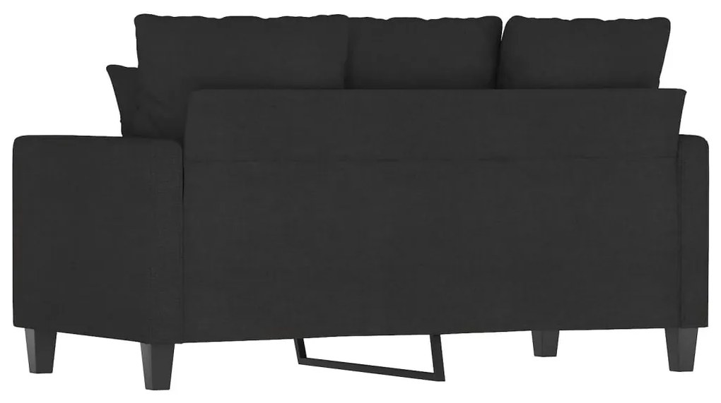 Sofá de 2 lugares tecido 120 cm preto