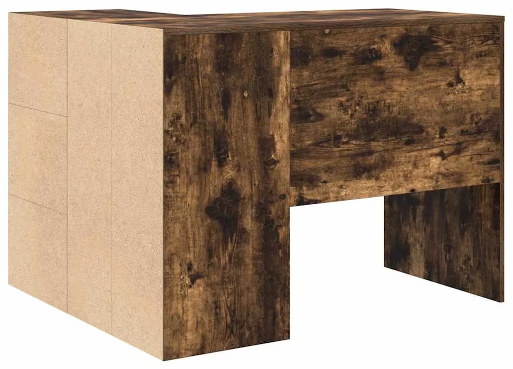 mesa de canto Carvalho Fumado 102x88x75 cm Madeira Engenheirada