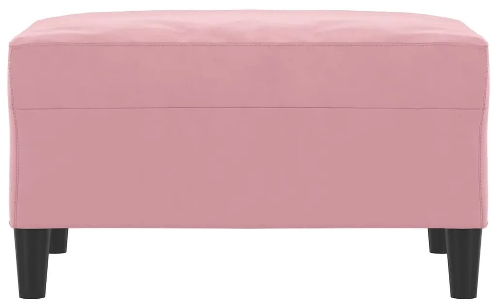 Apoio de pés 70x55x41 cm veludo rosa