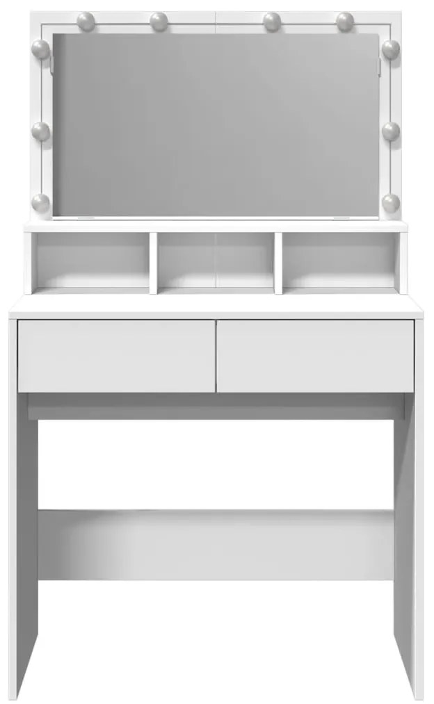 Toucador com LED 80x41x134,5 cm branco