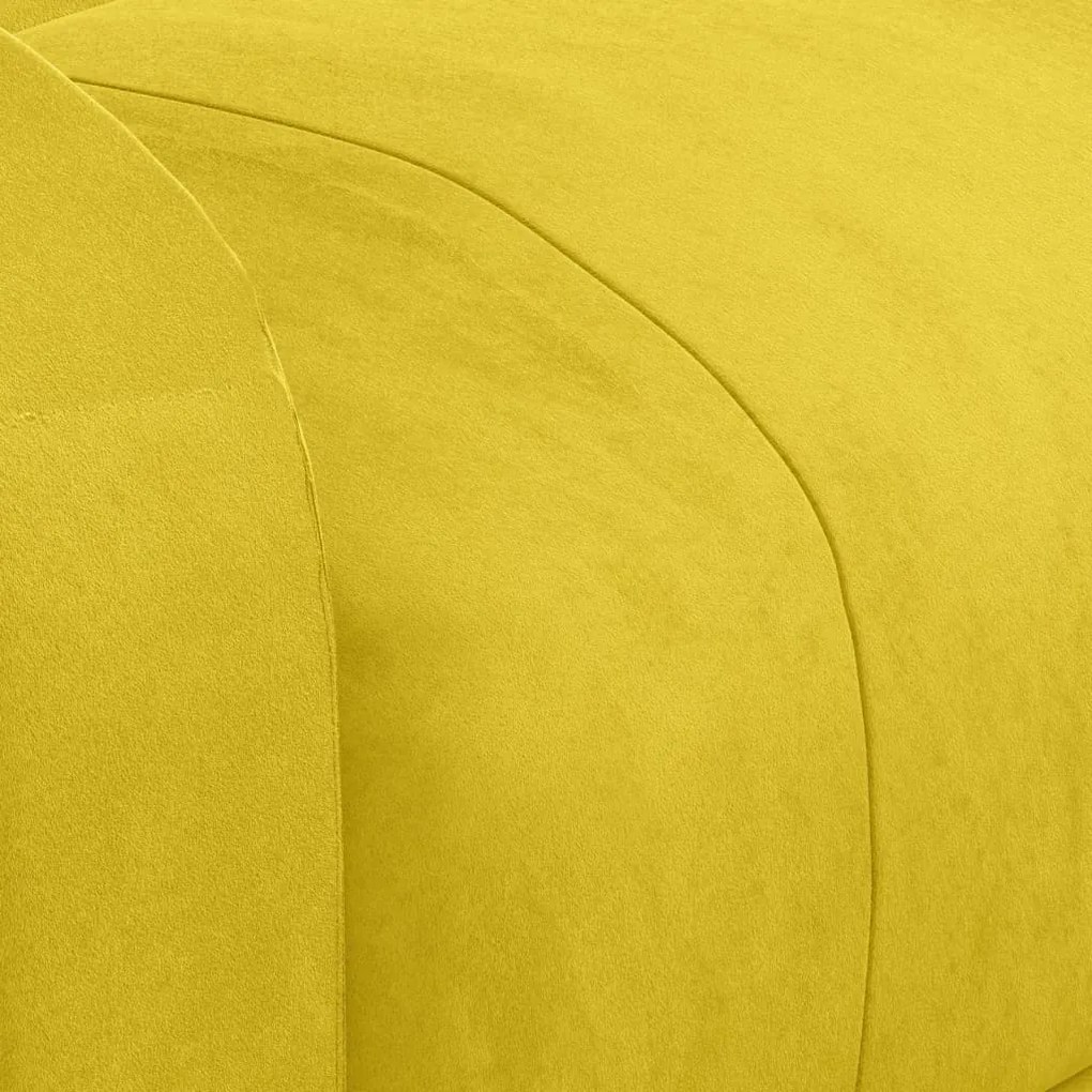 Poltrona de massagens elétrica veludo amarelo