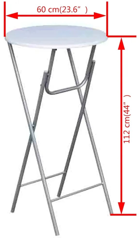 Mesas de bar 4 pcs com tampo MDF branco