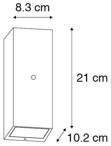 Candeeiro de parede cinzento escuro com 2 luzes IP44 com sensor de movimento - Baleno Moderno