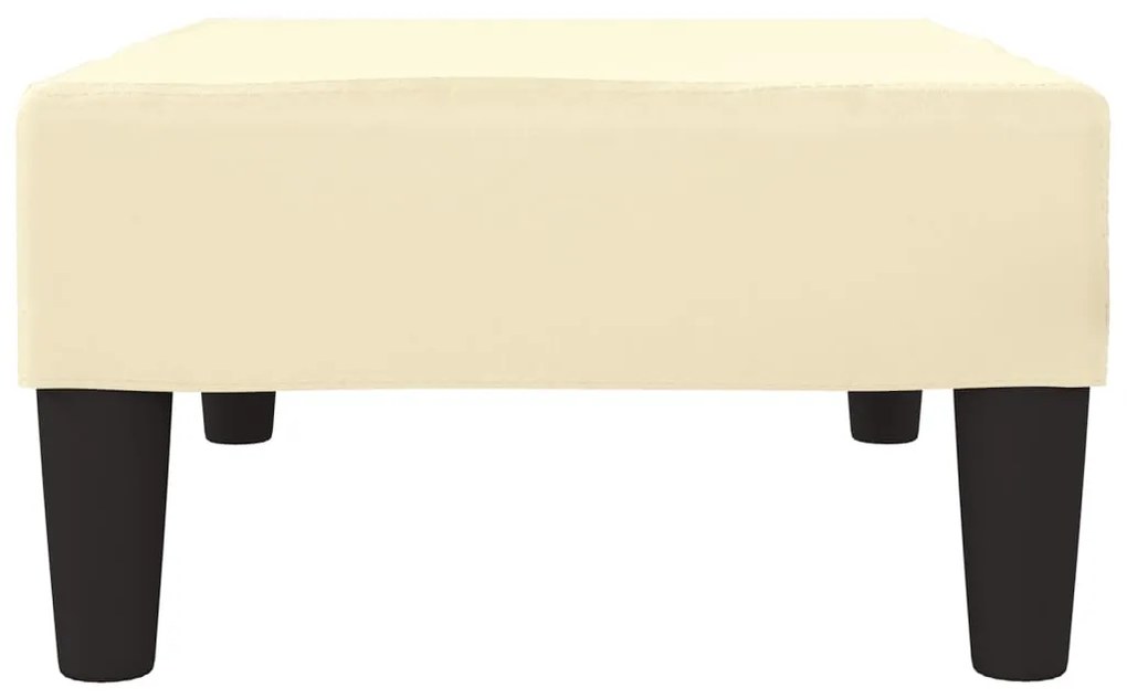 Apoio de pés 78x56x32 couro artificial cor creme
