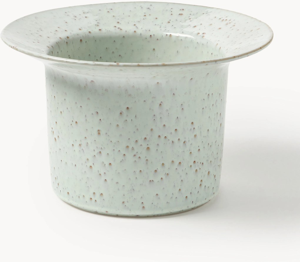 Vaso artesanal com esmalte reativo Balou, Alt 19 cm