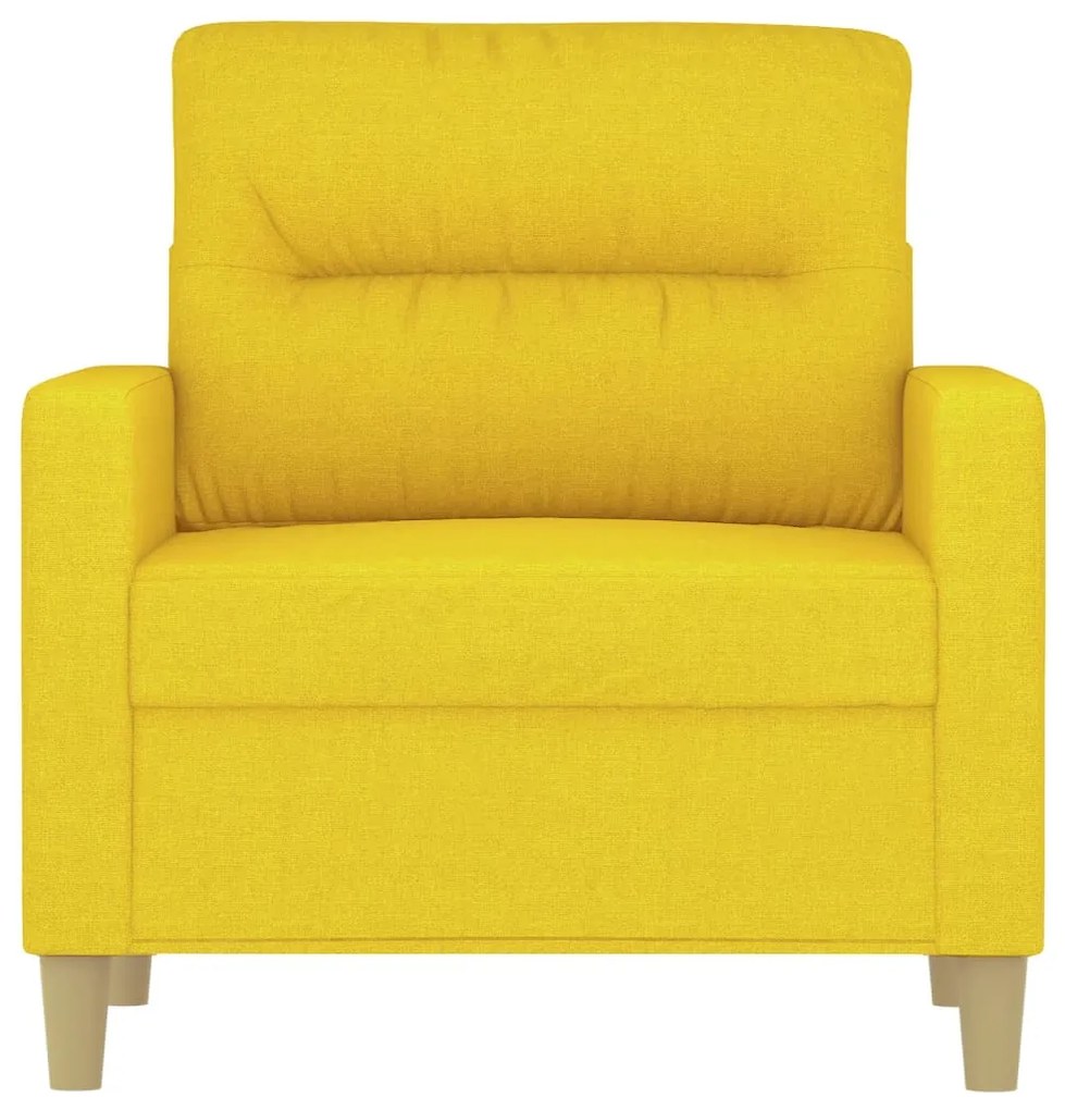Poltrona 60 cm tecido amarelo-claro