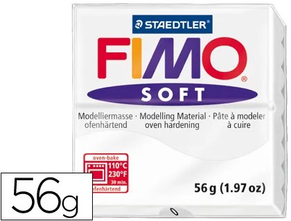 Pasta para Modelar Staedtler Fimo Soft 56 gr Cor Branco