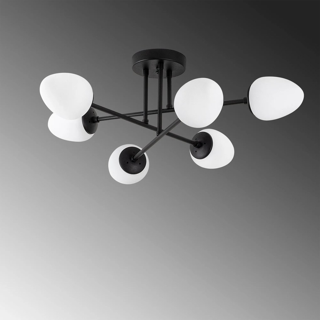 Candeeiro Camflo – Preto e Creme – 81 x 81 cm