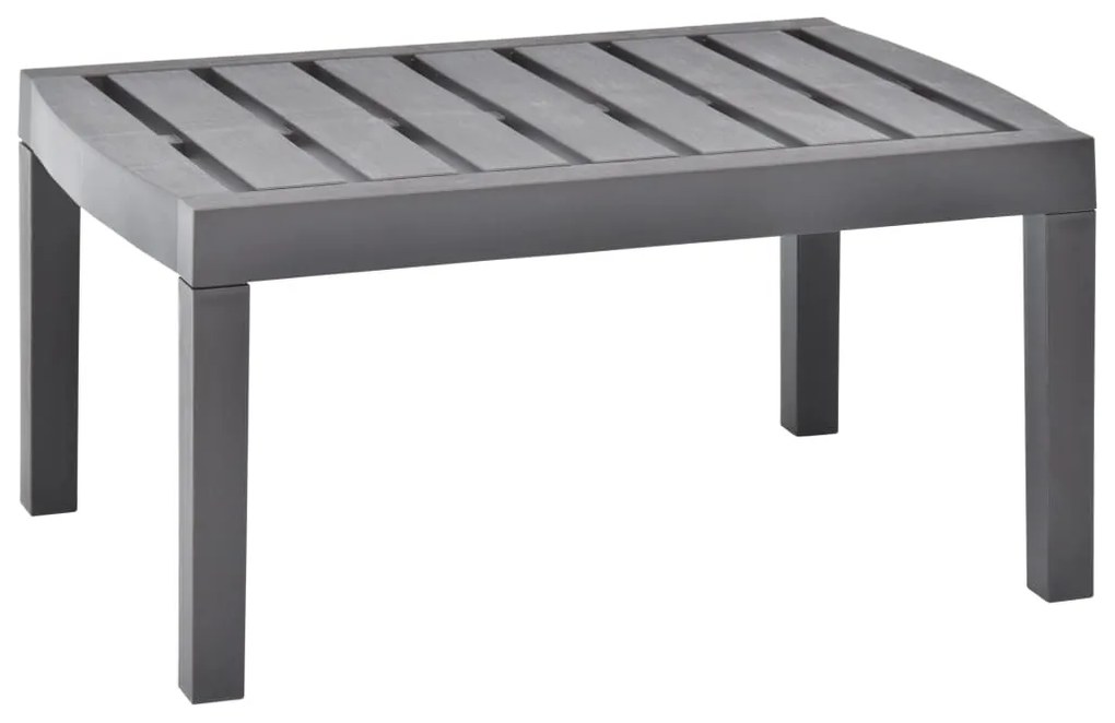 48816 vidaXL Mesa de jardim 78x55x38 cm plástico moca