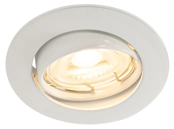 Conjunto de 12 Focos Embutidos Brancos GU10 35mm - Edu