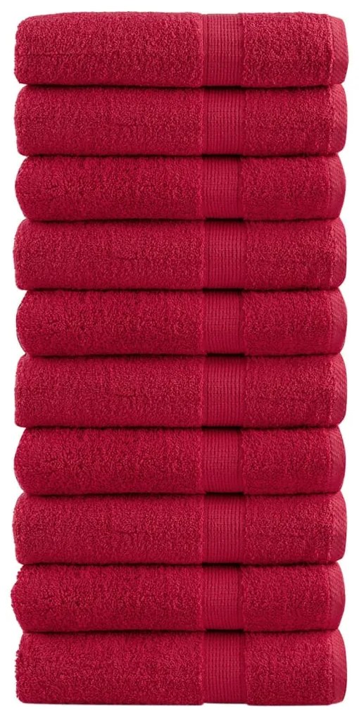 Toalhas de banho premium SOLUND 10pcs 70x140cm 600gsm vermelho