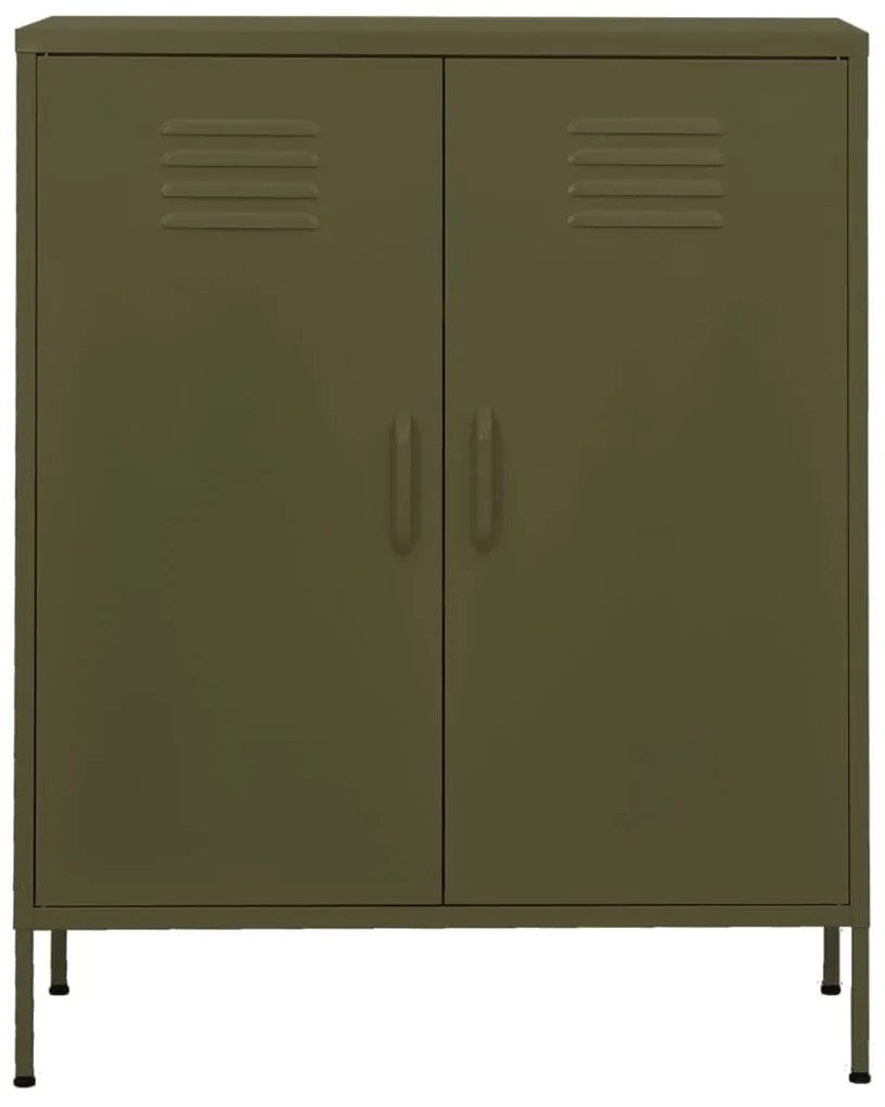 Armário de arrumação aço 80x35x101,5 cm verde-azeitona