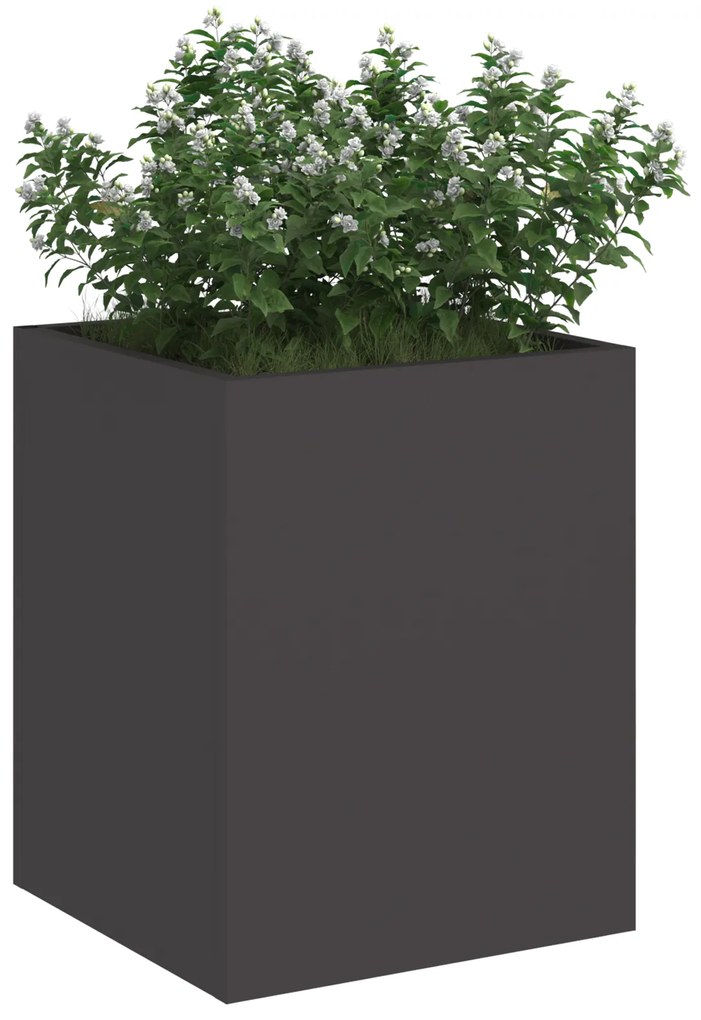Vaso de Jardim Preto 32 x 32 x 40 cm Aço laminado a frio