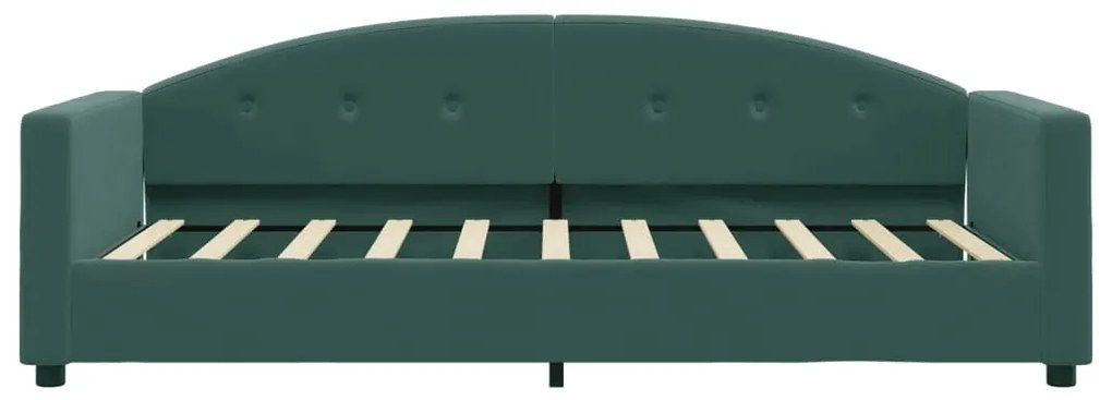 Sofá-cama 80x200 cm veludo verde-escuro