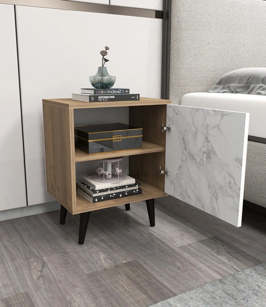 Mesa de Cabeceira Hastikoz – Pedra Hitit – 45x65x35 cm