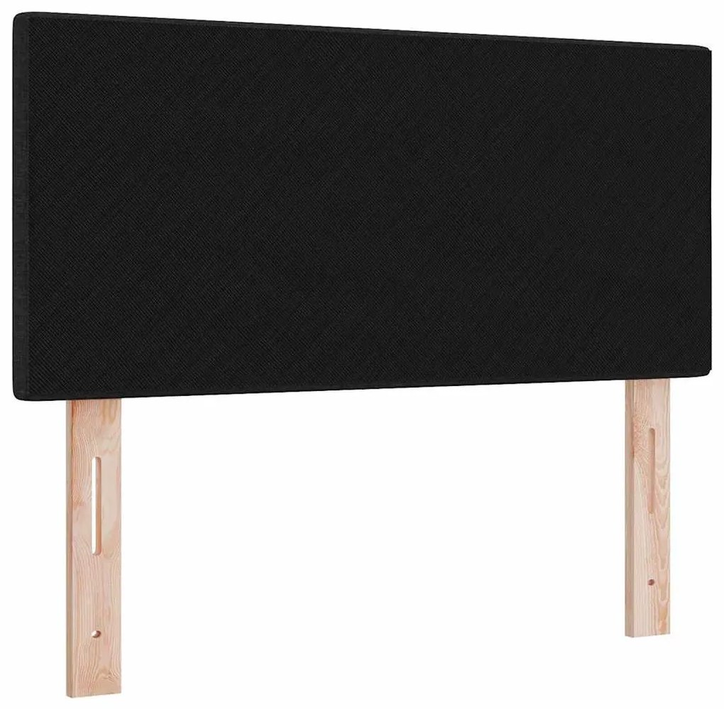 Cabeceira LED com Botões Estofada em Preto de 80 cm de Tecido
