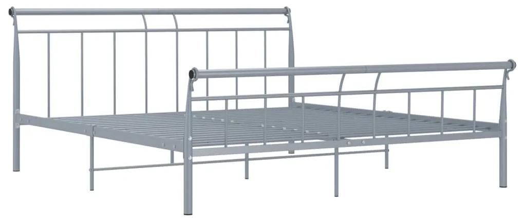 Estrutura de cama 180x200 cm metal cinzento