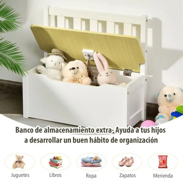 Conjunto de mesa e cadeiras para crianças 4 peças de actividades de madeira 2 em 1 com 2 cadeiras e 1 banco para brincar desenhar ler comer Natural