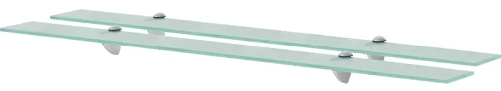 3051501 vidaXL Prateleiras flutuantes 2 pcs vidro 100x10 cm 8 mm