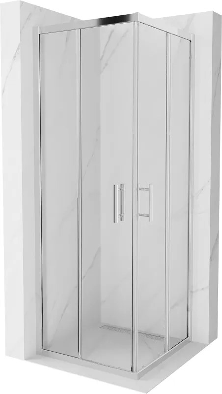 Mexen Rio cabine de duche quadrada 70 x 70 cm, transparente, cromado - 860-070-070-01-00
